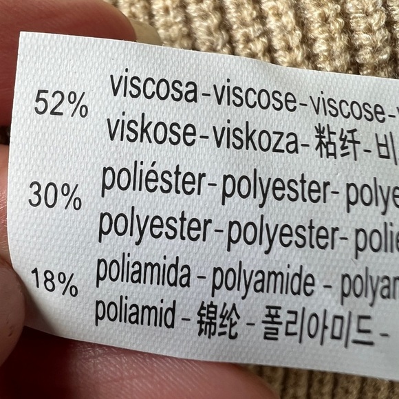 Zara Womens Tan Ribbed Knitted Summer Beach Cute Crop Tank Top Small - Picture 5 of 9